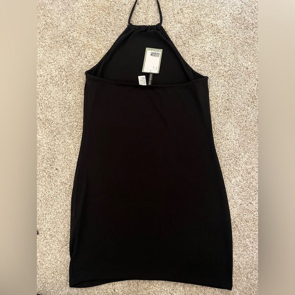 Black Sleeveless Halter Sheath Dress - Picture 4 of 4